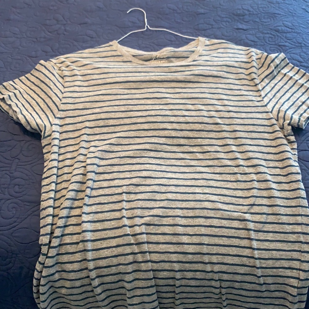 J Crew Casual Stripped Large Tee